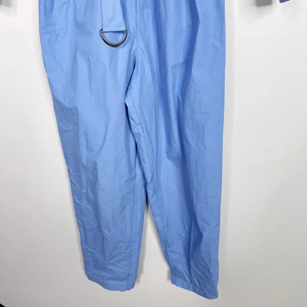 The Drop Womens Small Cornflower Blue Long Sleeve Belted Jumpsuit @highlowluxxe